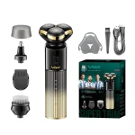 ست ماشین اصلاح موی صورت و بدن شارژی وی جی آر مدل v-388