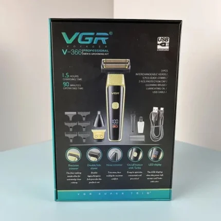 ست ماشین اصلاح موی صورت و بدن وی جی آر مدل 366