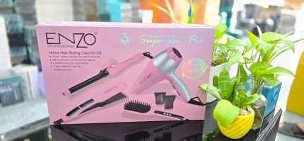 ست 4 تکه انزو سشوار، اتو مو، برس حرارتی و فرکننده