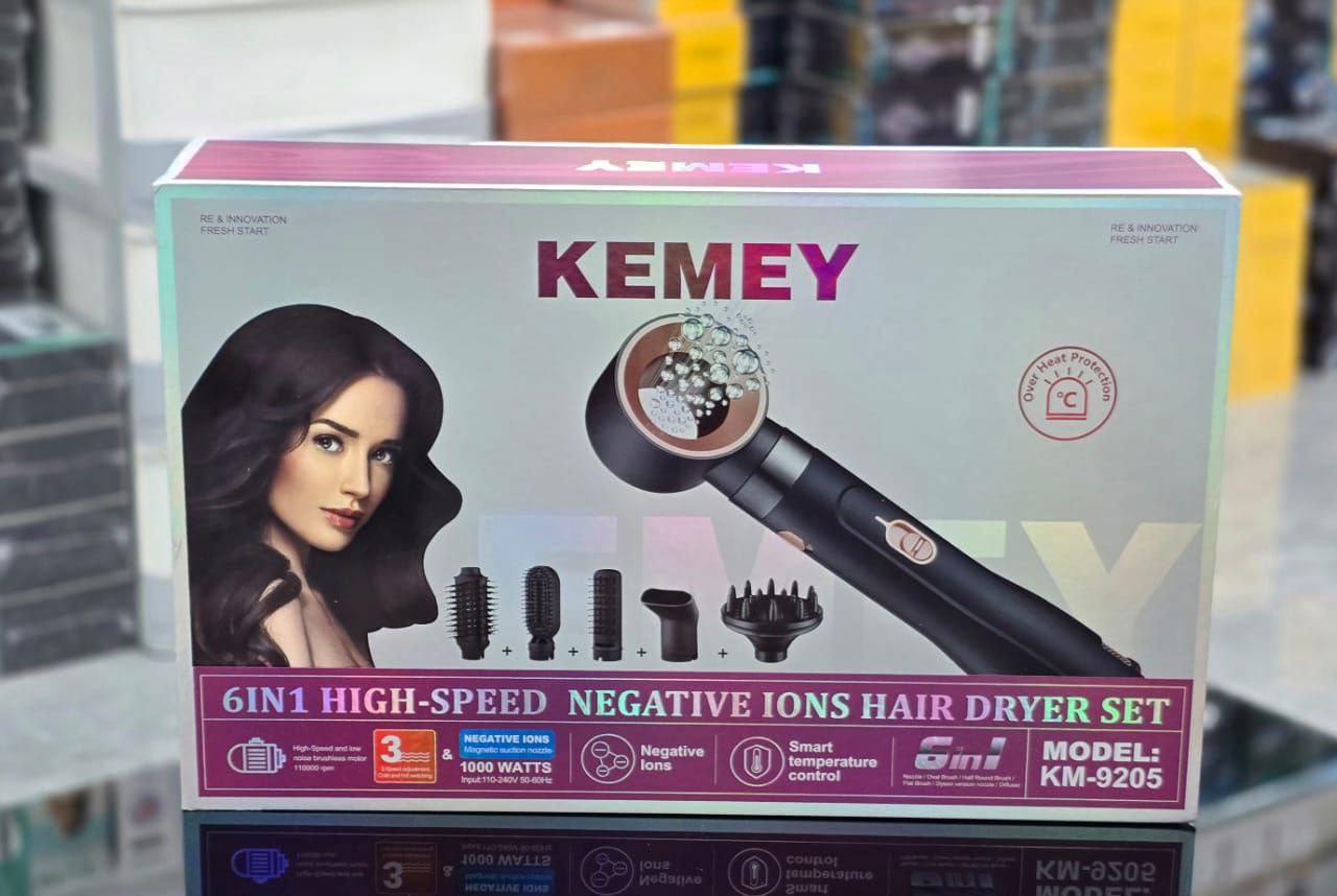 سشوار برس دار حالت دهنده کمی مدل CFJ-KM-9205 سشوار برس دار حالت دهنده کمی مدل CFJ-KM-9205